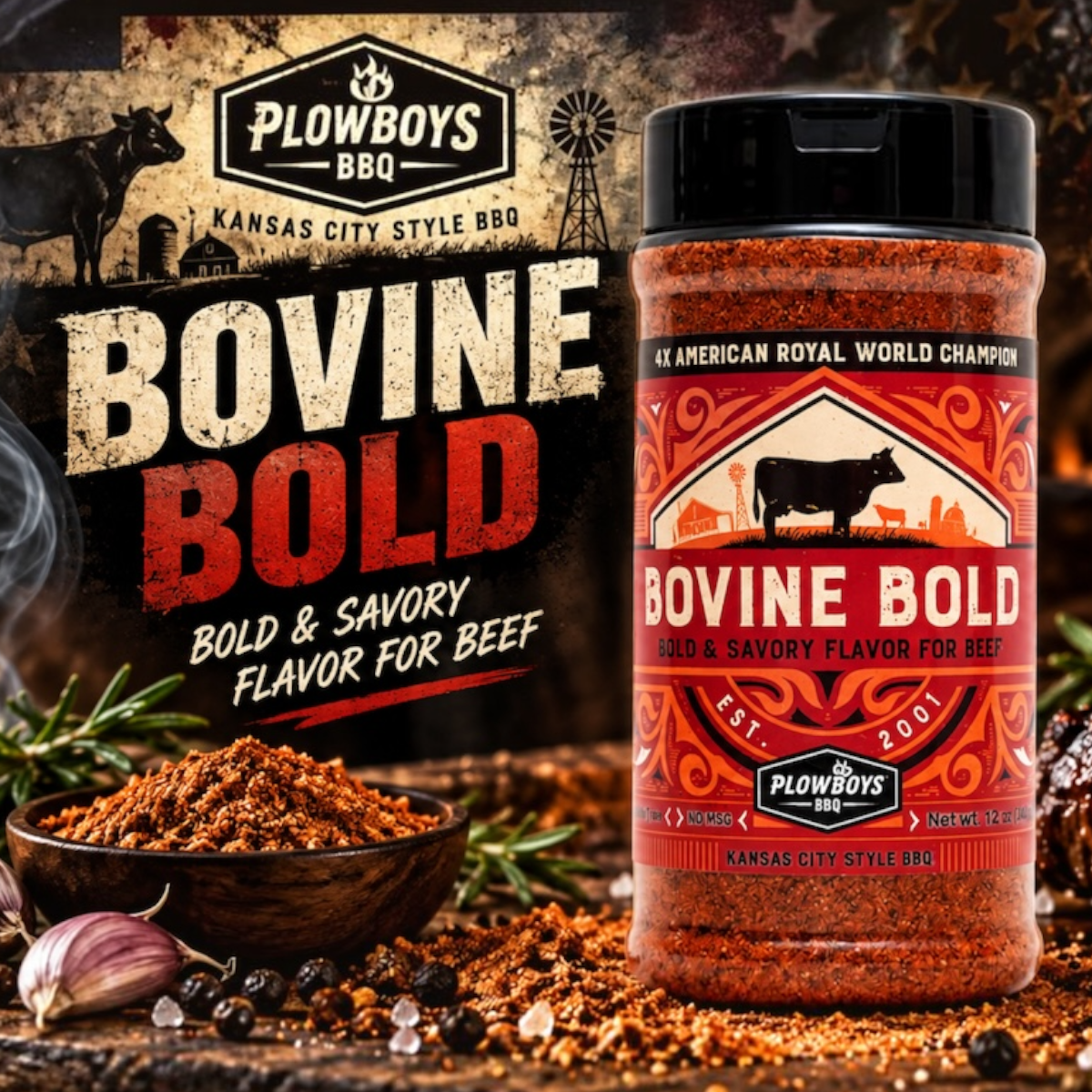 Plowboys Bovine Bold Rub 12 oz