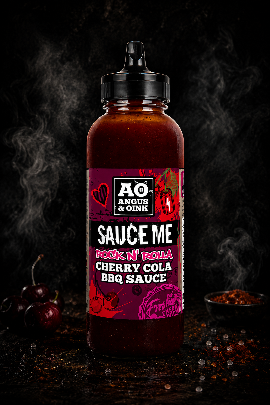 Angus &amp; Oink Rock n Rolla Cherry Cola BBQ saus