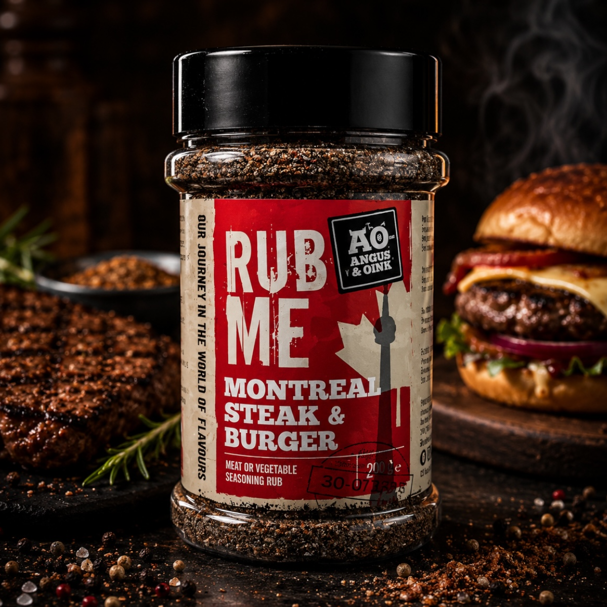 Angus &amp; Oink Montreal Steak Burger