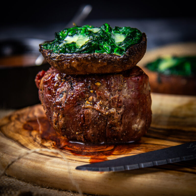 Tournedos met gevulde portobello van de BBQ